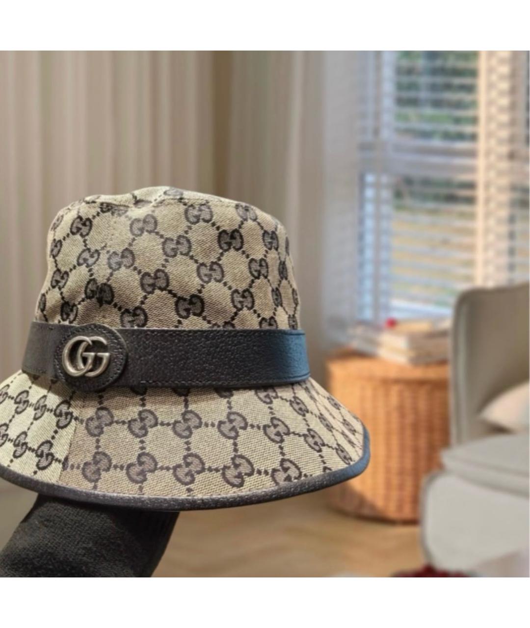 GUCCI Черная хлопковая панама, фото 3