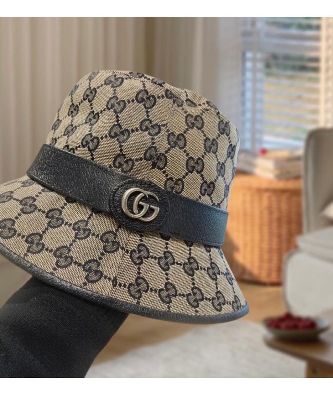GUCCI Черная хлопковая панама, фото 2