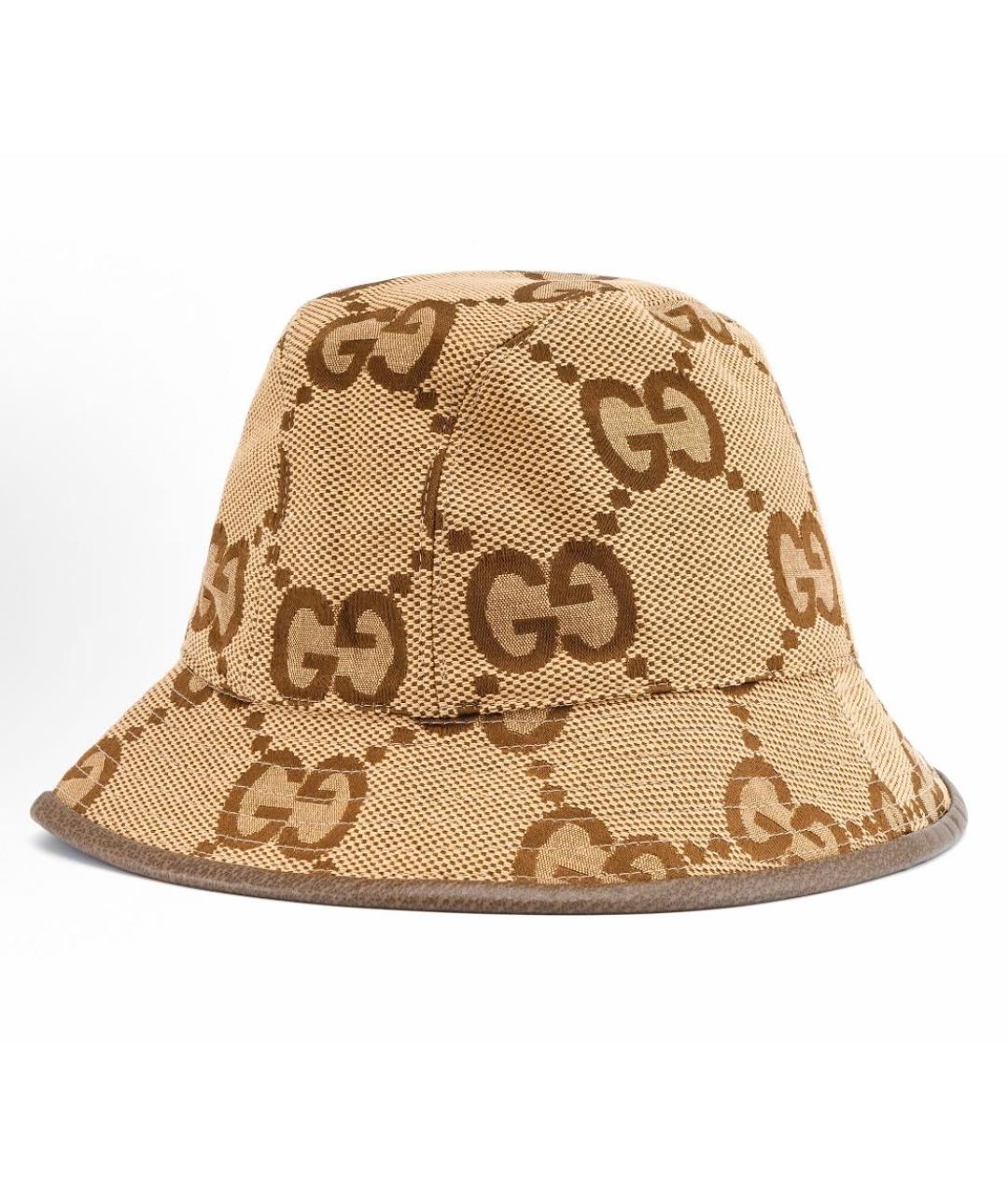 GUCCI Коричневая хлопковая панама, фото 4
