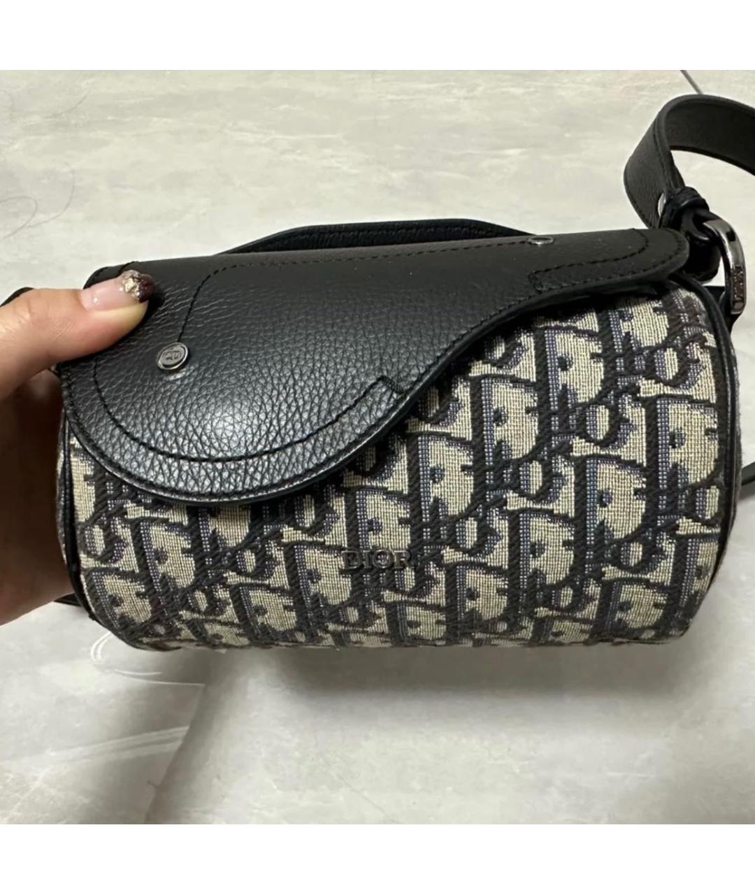 CHRISTIAN DIOR Темно-синяя сумка на плечо, фото 2