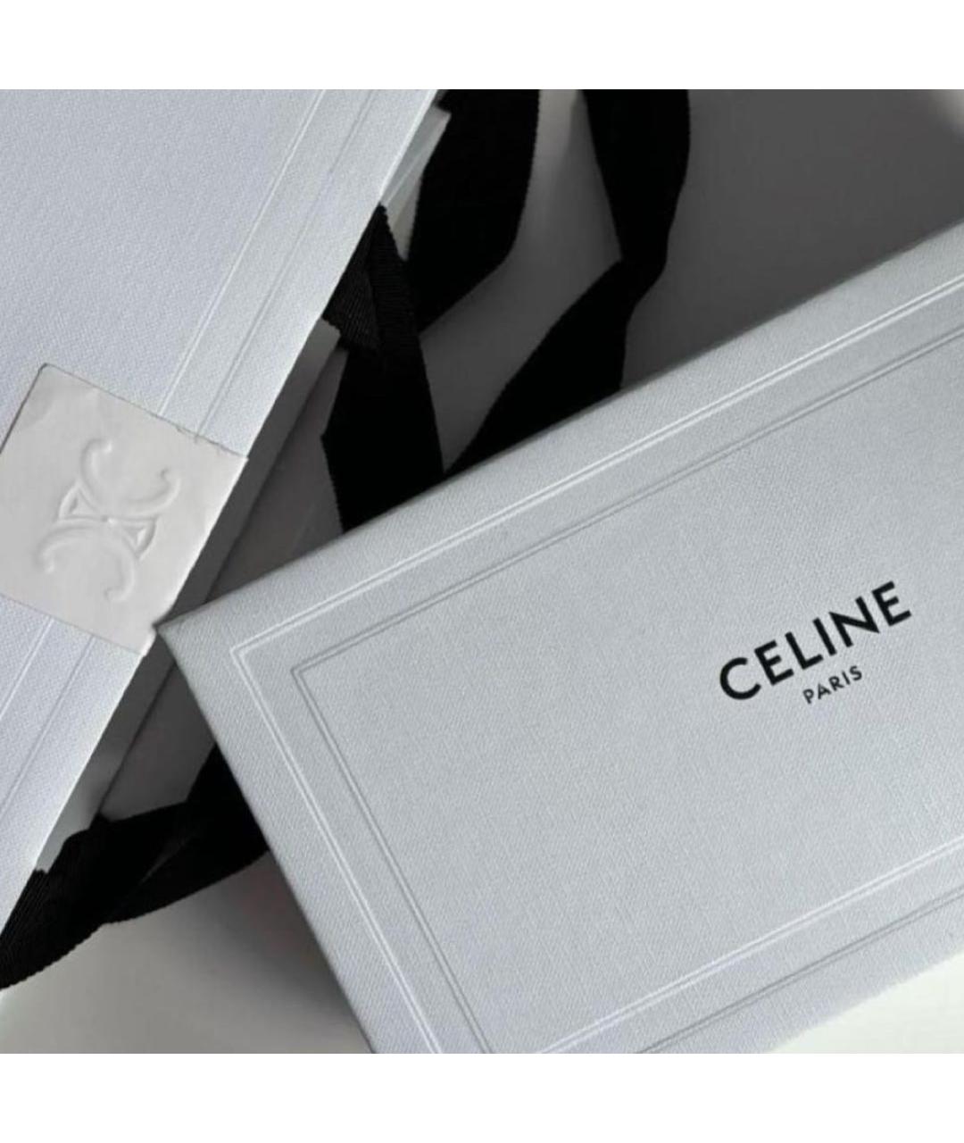 CELINE Белая кожаная сумка через плечо, фото 3