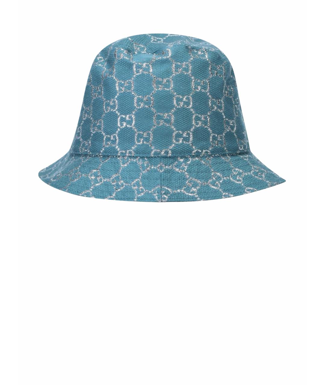 GUCCI Голубая хлопковая панама, фото 1