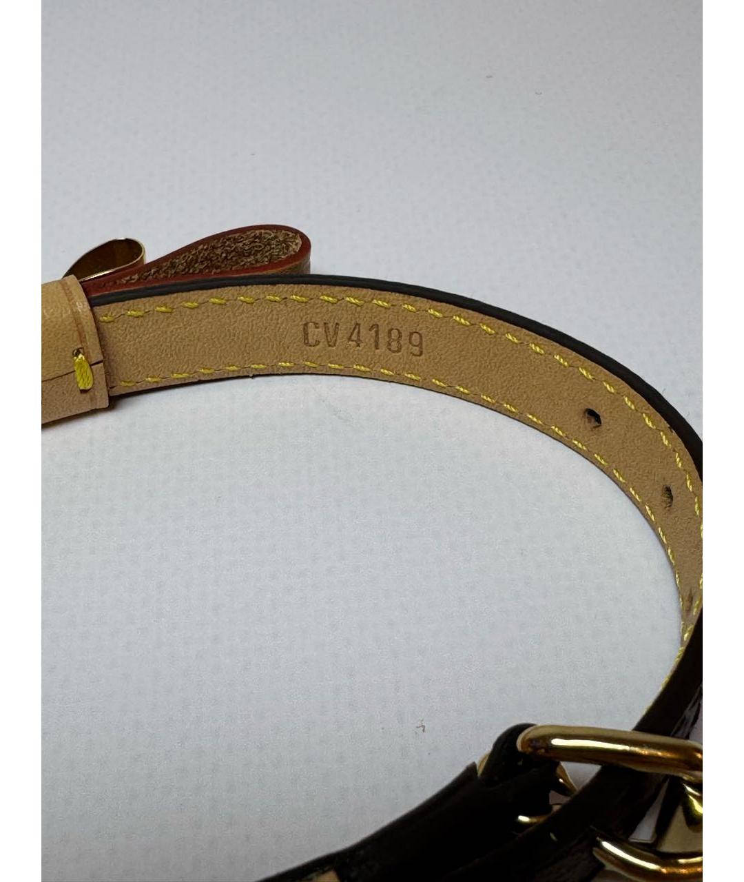 LOUIS VUITTON Коричневый кожаный ремень, фото 5