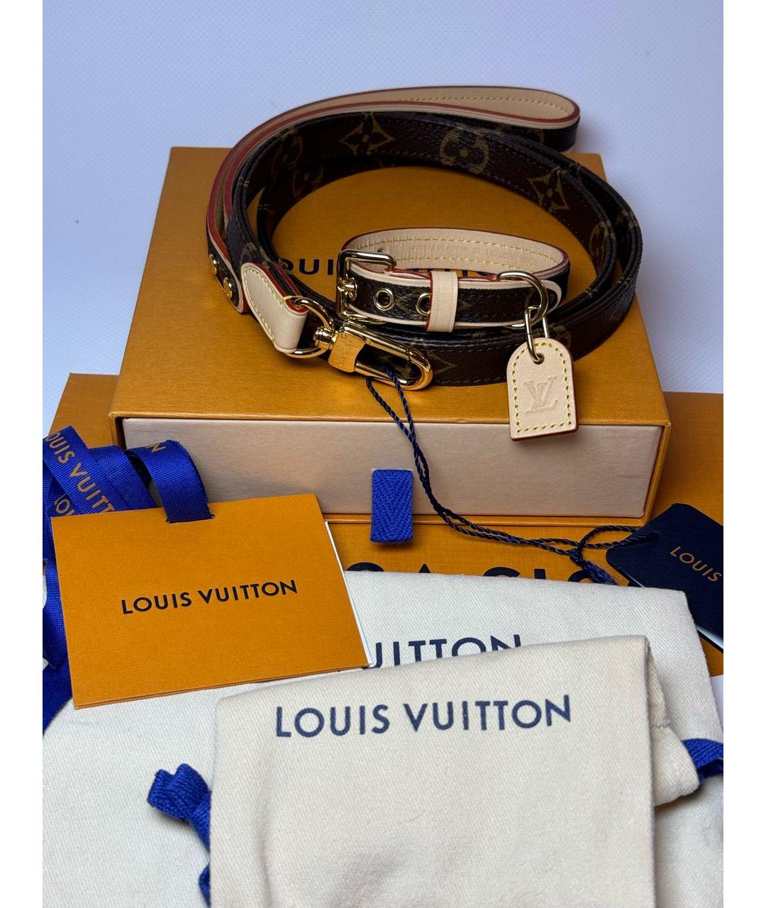 LOUIS VUITTON Коричневый кожаный ремень, фото 2