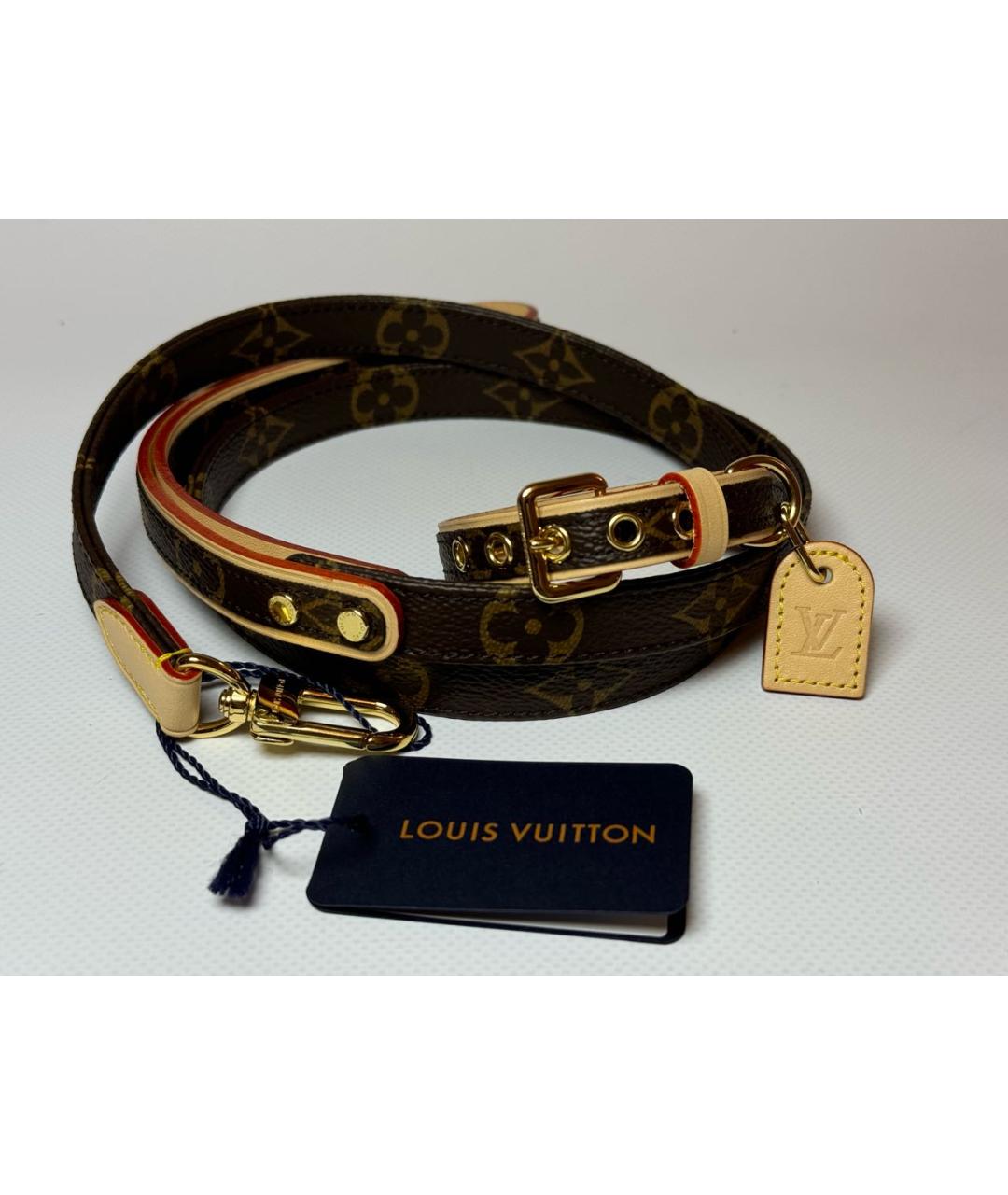 LOUIS VUITTON Коричневый кожаный ремень, фото 9