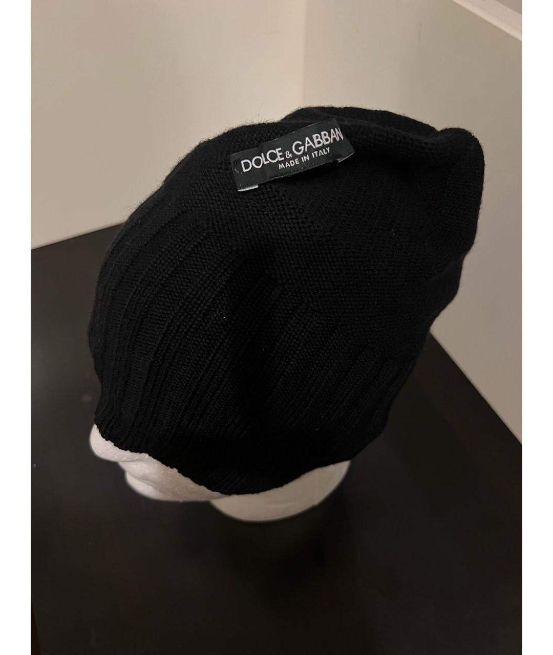 DOLCE&GABBANA Черная шерстяная шапка, фото 4