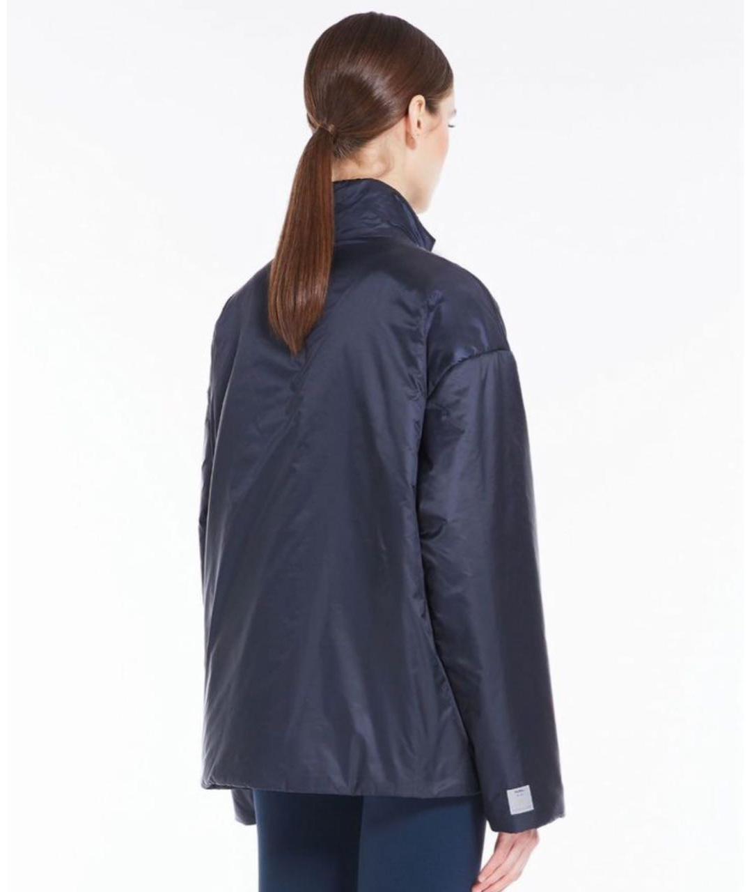 MAX MARA Синяя полиэстеровая куртка, фото 2