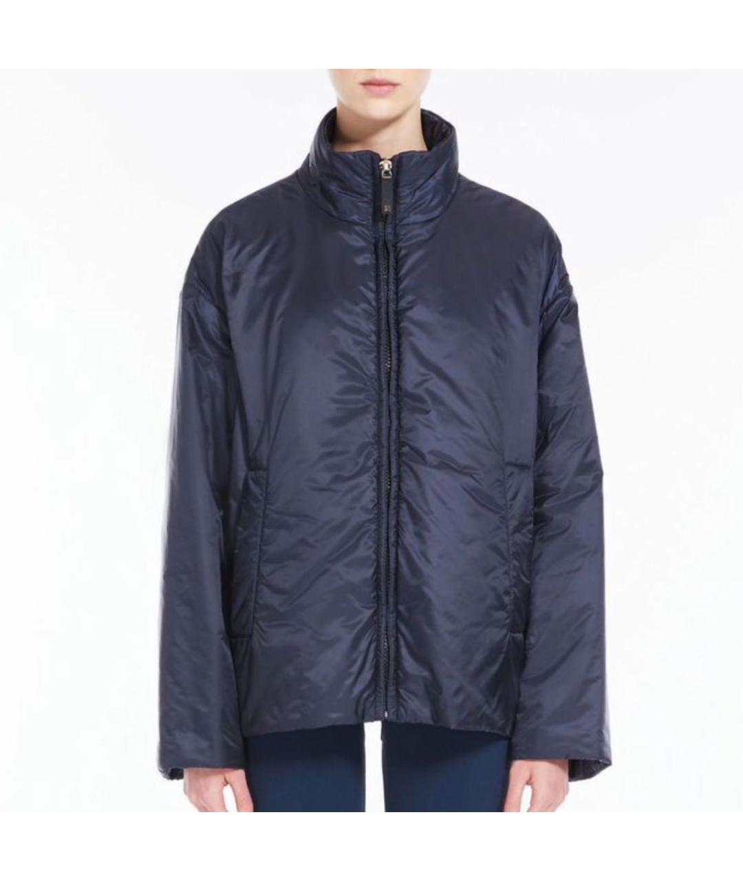 MAX MARA Синяя полиэстеровая куртка, фото 9