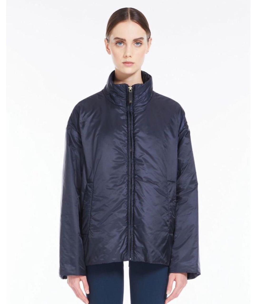 MAX MARA Синяя полиэстеровая куртка, фото 7