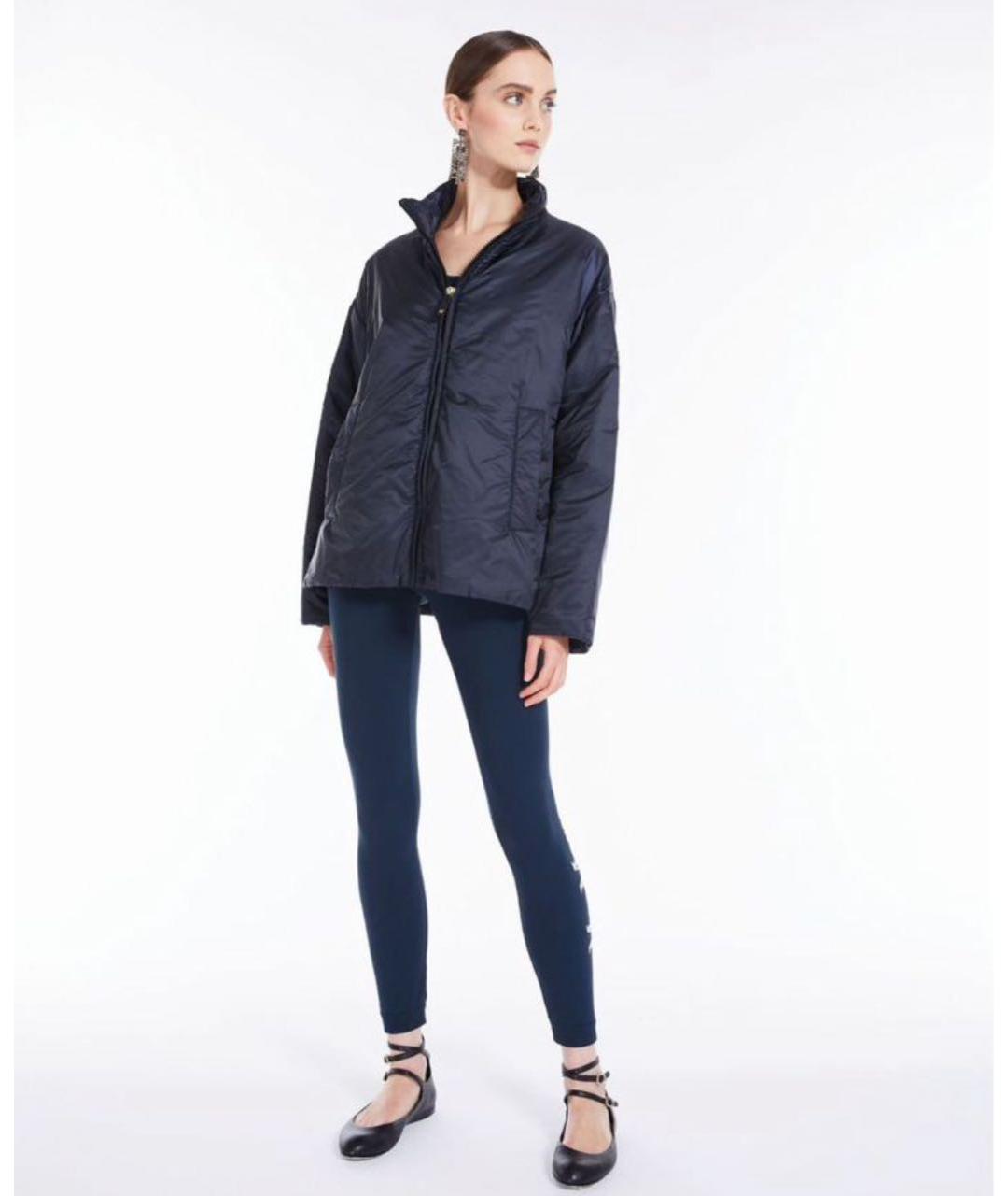 MAX MARA Синяя полиэстеровая куртка, фото 8