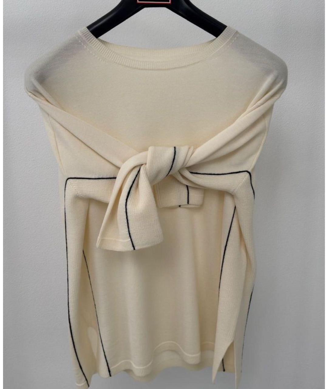 MAX MARA Бежевый шерстяной джемпер / свитер, фото 8