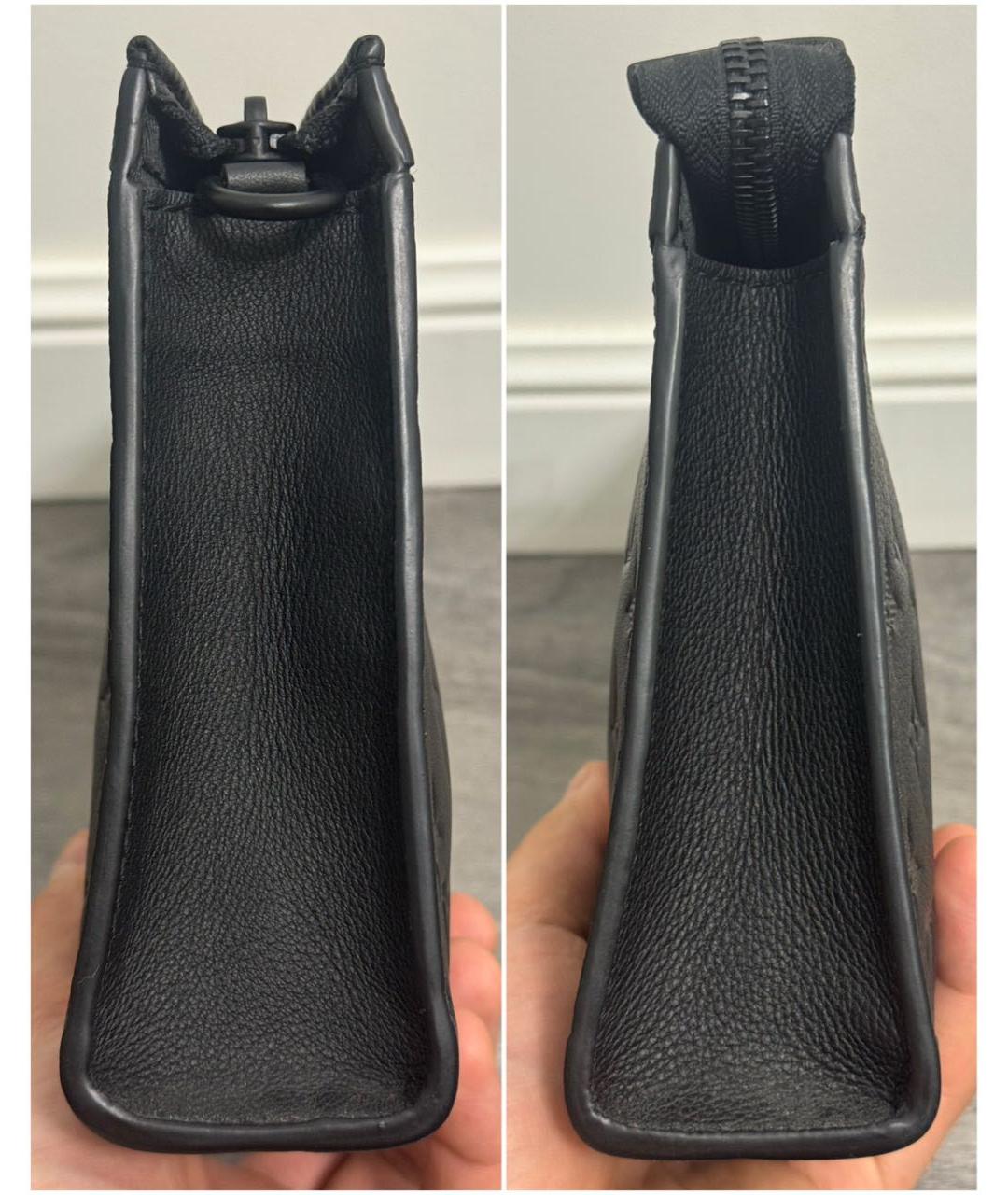 LOUIS VUITTON Черная кожаная сумка на плечо, фото 5