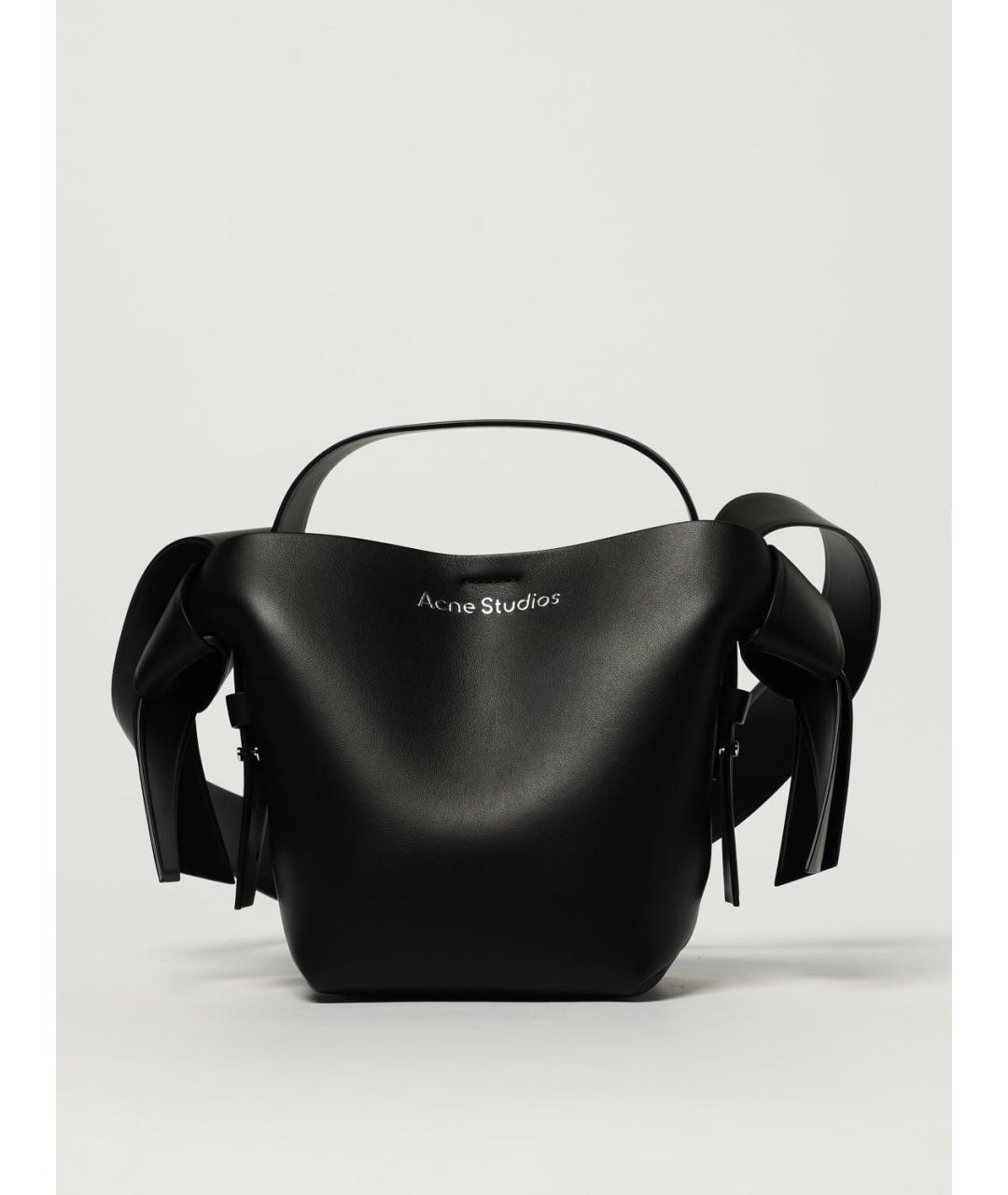 ACNE STUDIOS Черная кожаная сумка тоут, фото 6