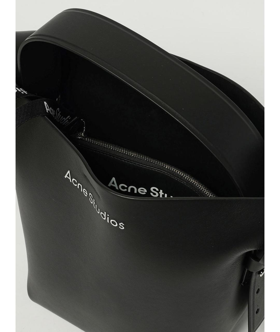 ACNE STUDIOS Черная кожаная сумка тоут, фото 5