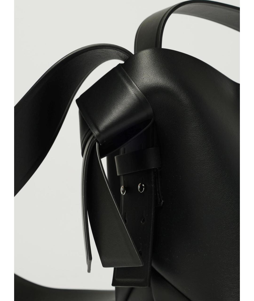 ACNE STUDIOS Черная кожаная сумка тоут, фото 4