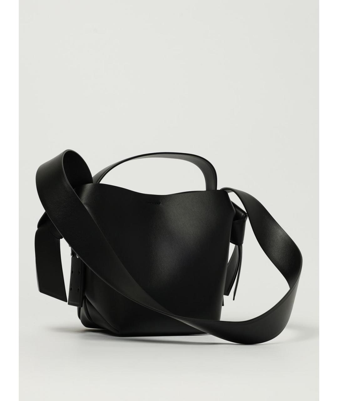 ACNE STUDIOS Черная кожаная сумка тоут, фото 3