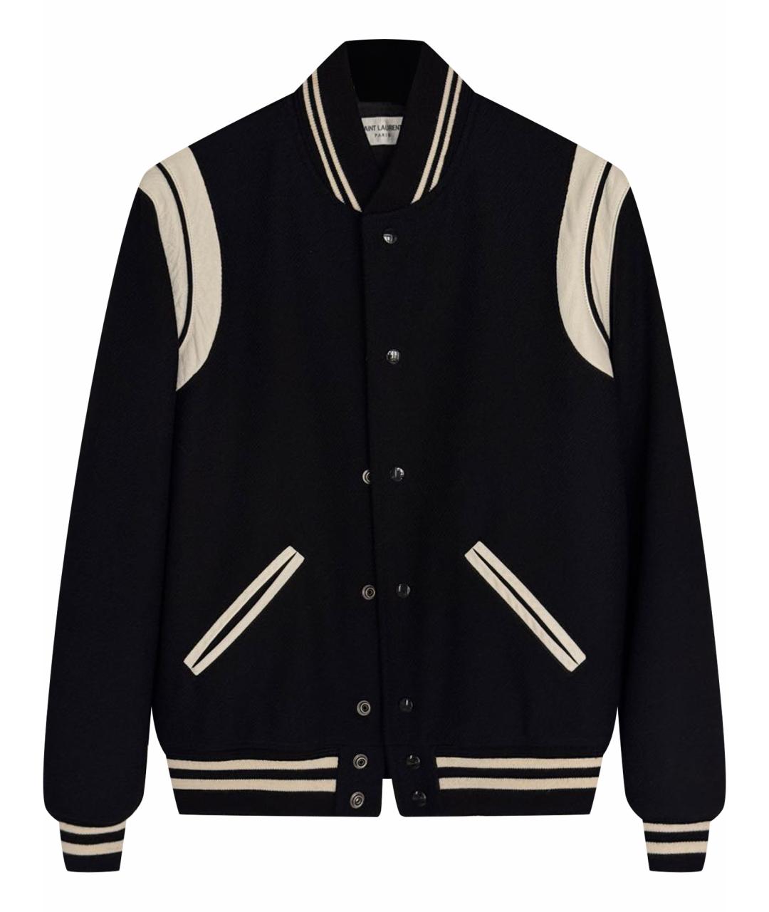 SAINT LAURENT Черная шерстяная куртка, фото 1
