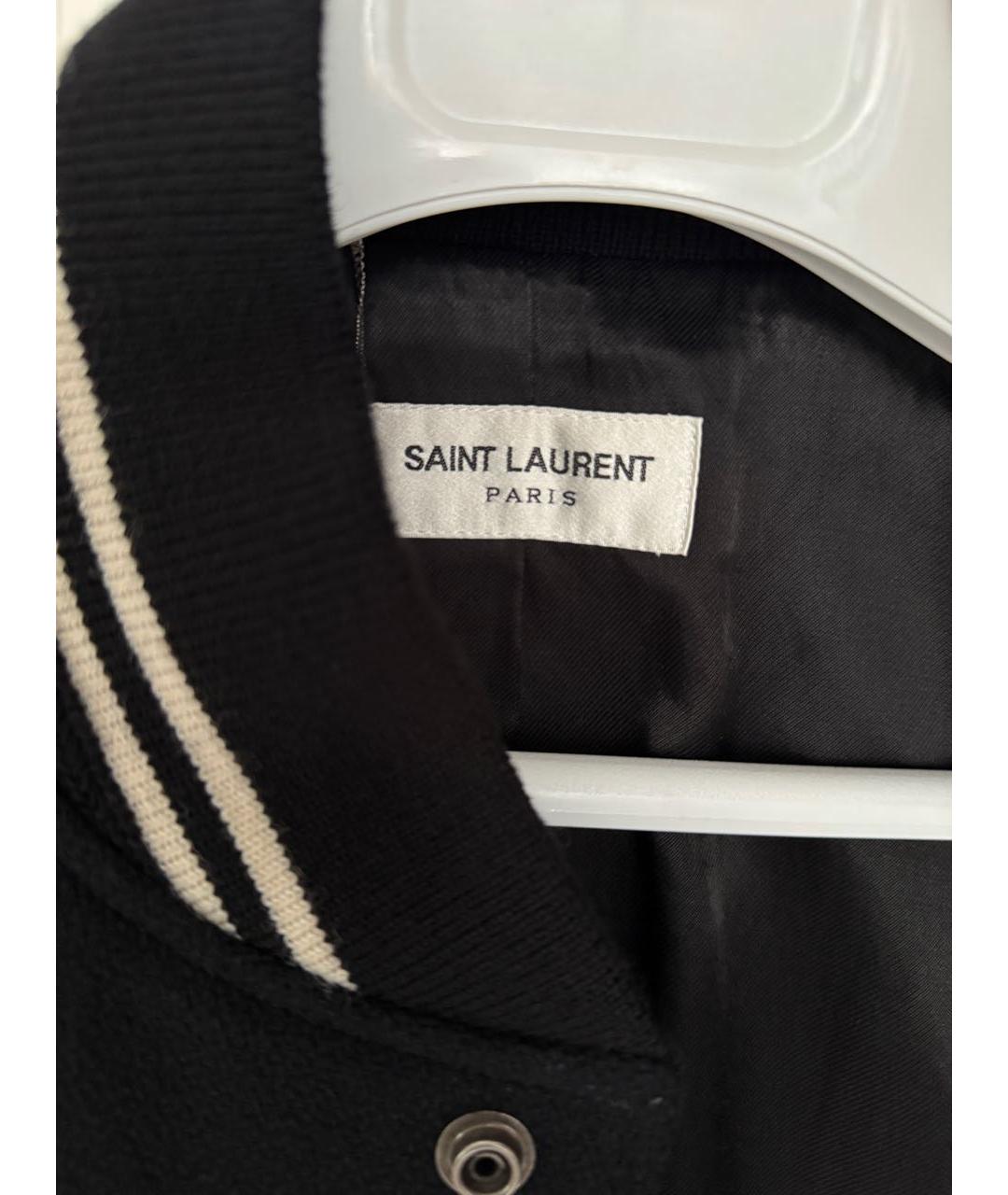 SAINT LAURENT Черная шерстяная куртка, фото 3