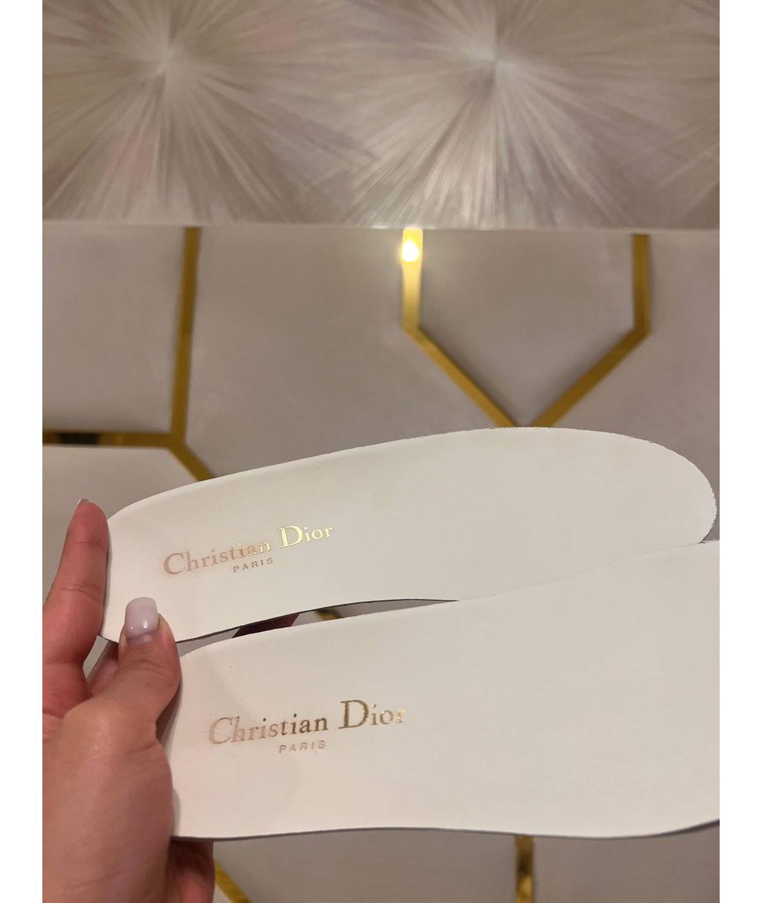 CHRISTIAN DIOR Бежевые текстильные кеды, фото 3