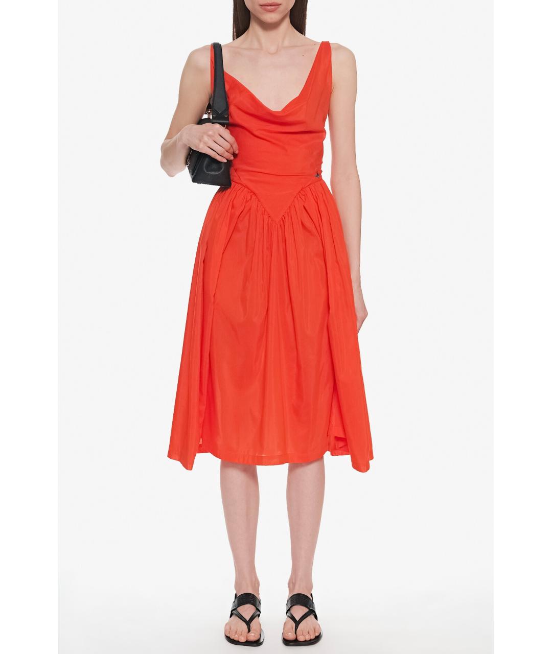 VIVIENNE WESTWOOD Оранжевое коктейльное платье, фото 2