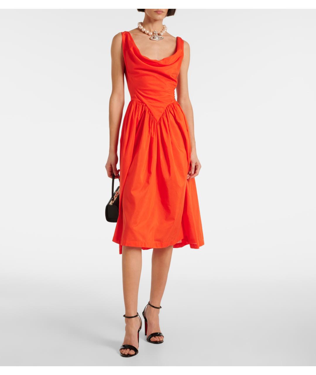 VIVIENNE WESTWOOD Оранжевое коктейльное платье, фото 6