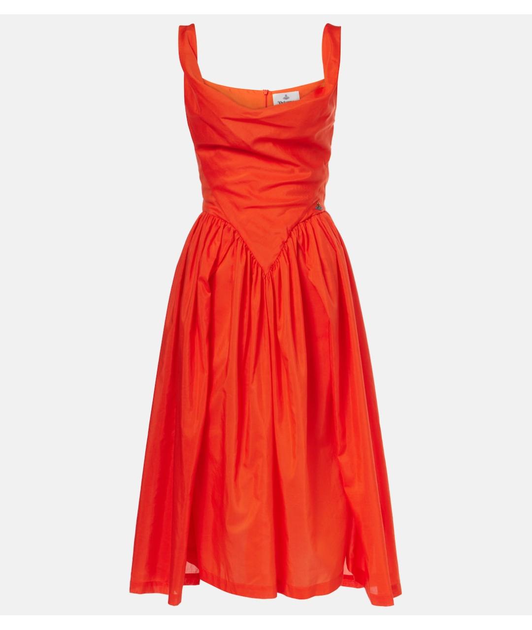 VIVIENNE WESTWOOD Оранжевое коктейльное платье, фото 10