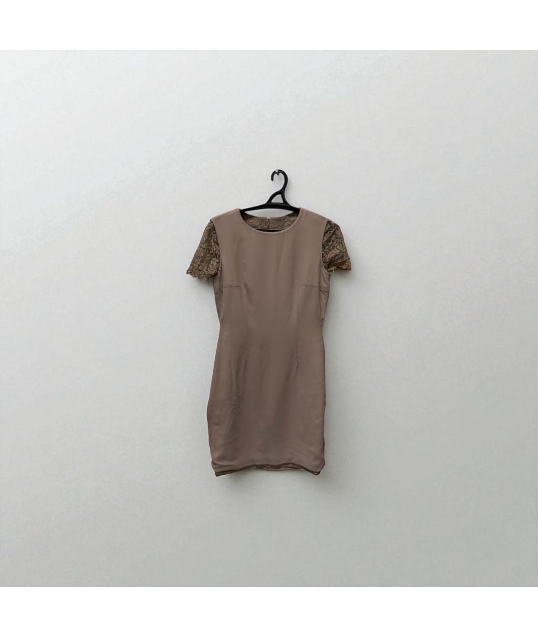BLUMARINE Коричневое вискозное коктейльное платье, фото 4