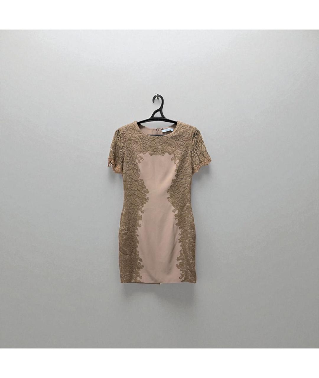 BLUMARINE Коричневое вискозное коктейльное платье, фото 6
