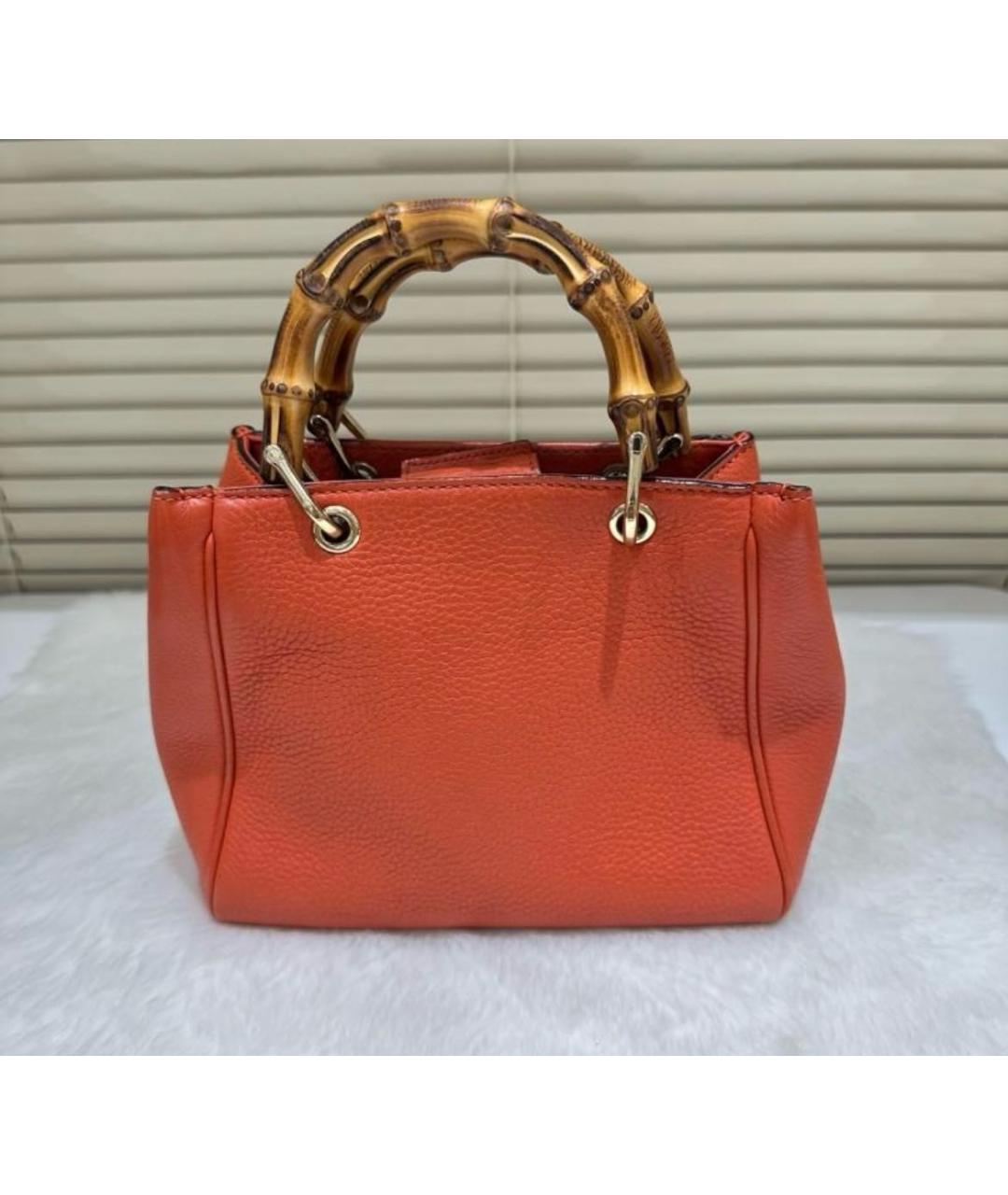 GUCCI Оранжевая кожаная сумка через плечо, фото 3