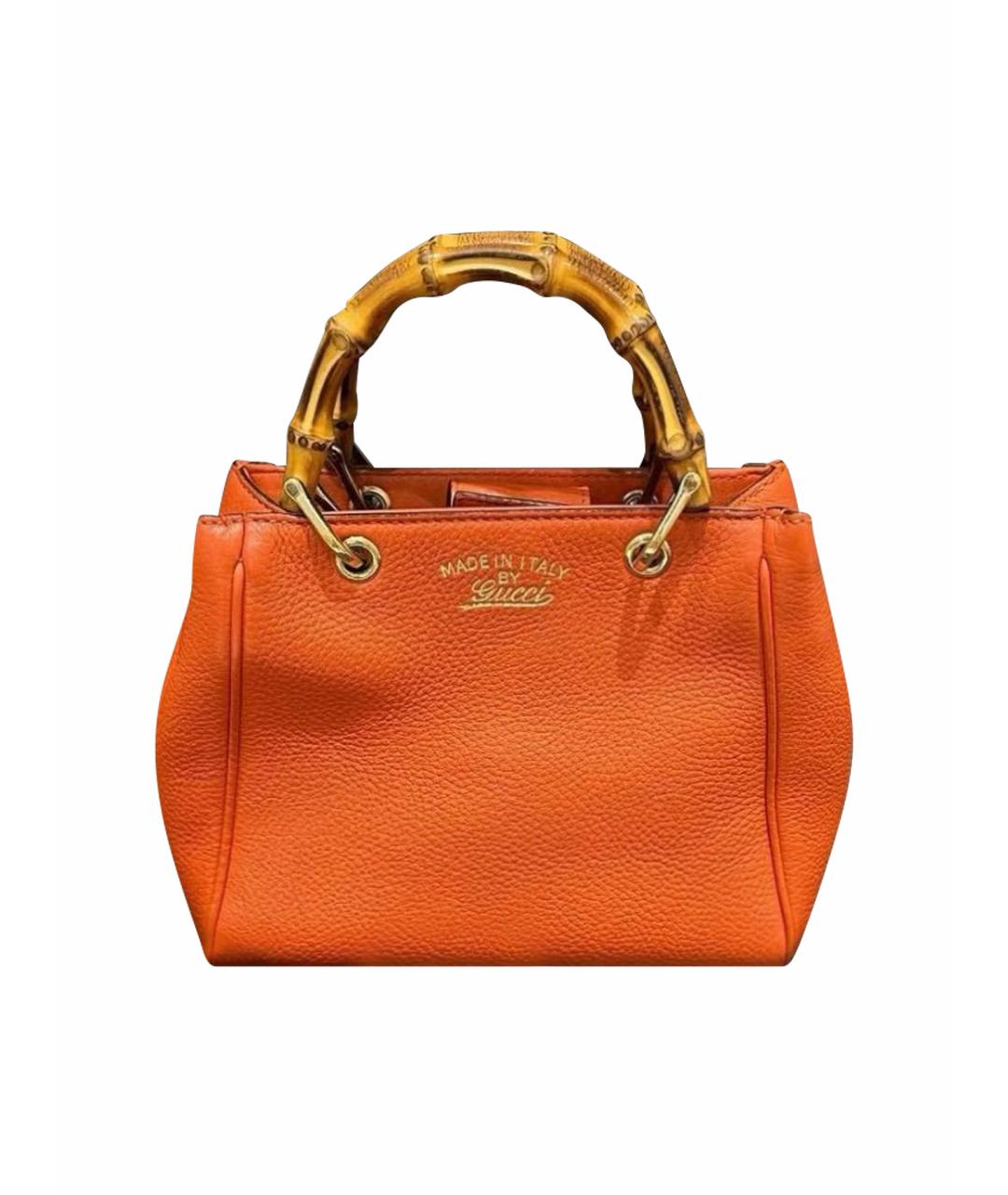 GUCCI Оранжевая кожаная сумка через плечо, фото 1