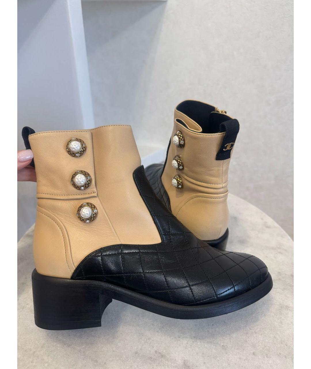 CHANEL Кожаные полусапоги, фото 3