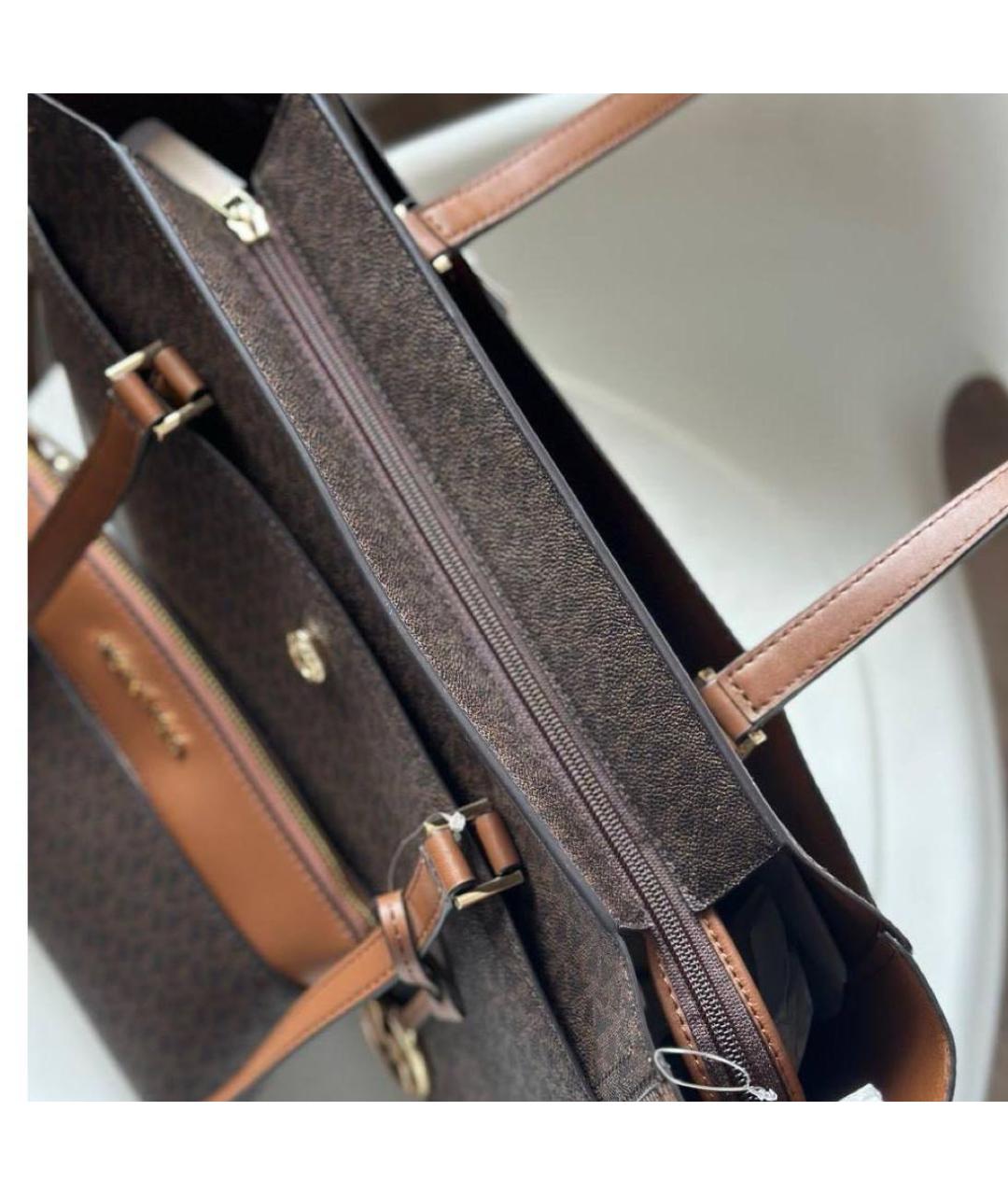 MICHAEL KORS Коричневая сумка тоут, фото 4