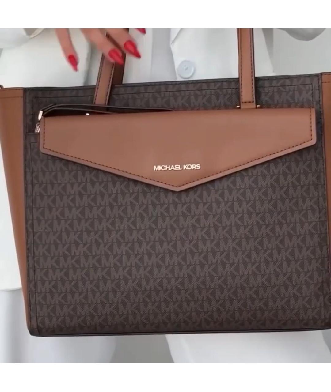 MICHAEL KORS Коричневая сумка тоут, фото 8