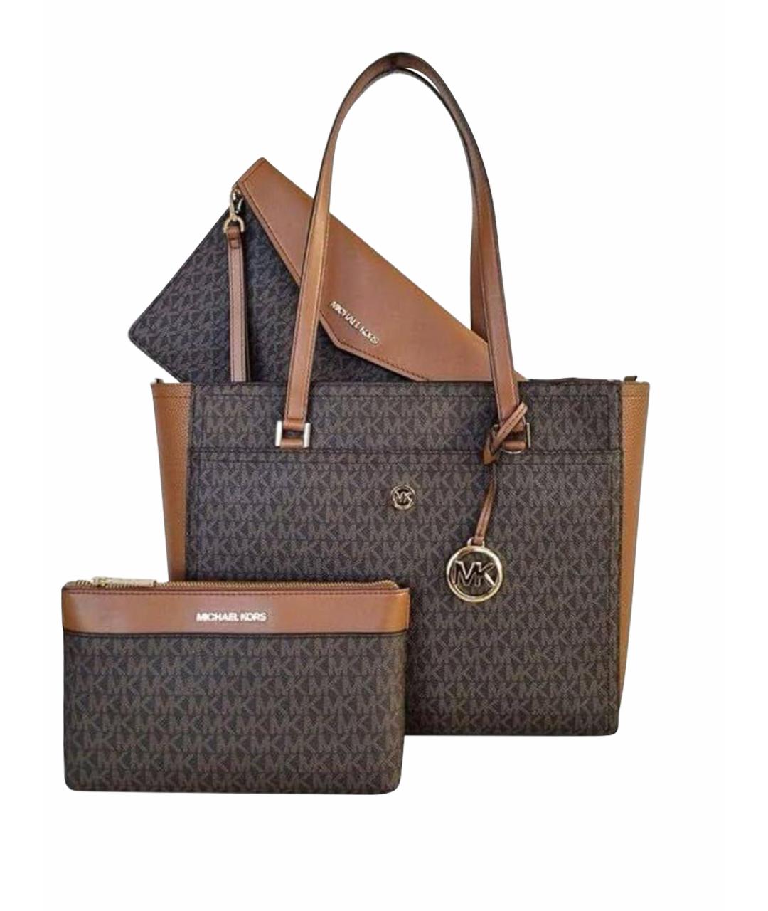 MICHAEL KORS Коричневая сумка тоут, фото 1