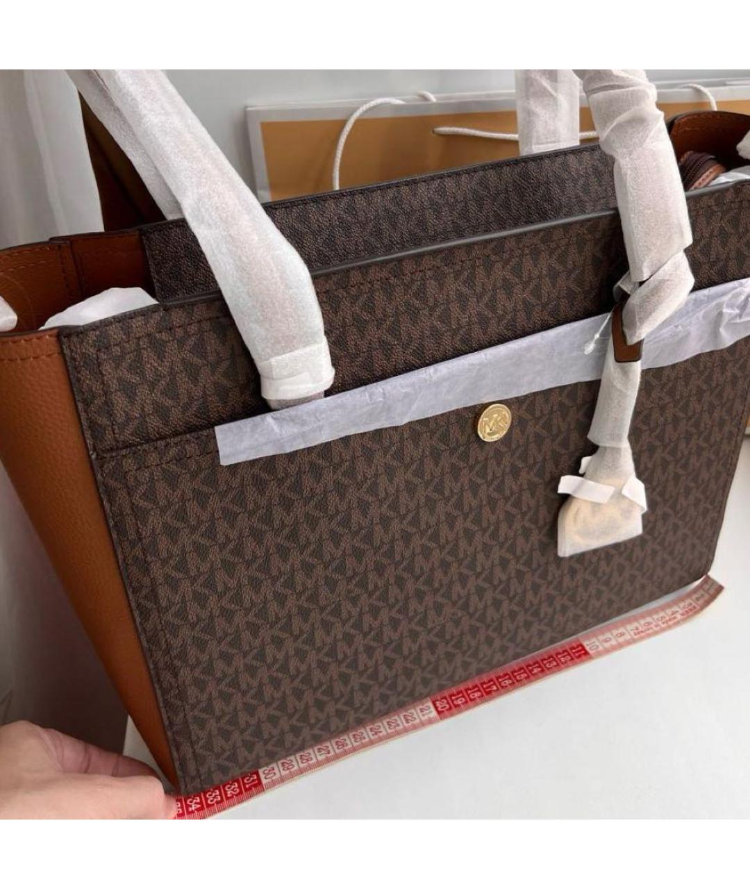 MICHAEL KORS Коричневая сумка тоут, фото 5