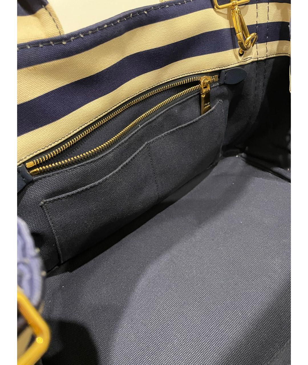 PRADA Темно-синяя сумка тоут, фото 5