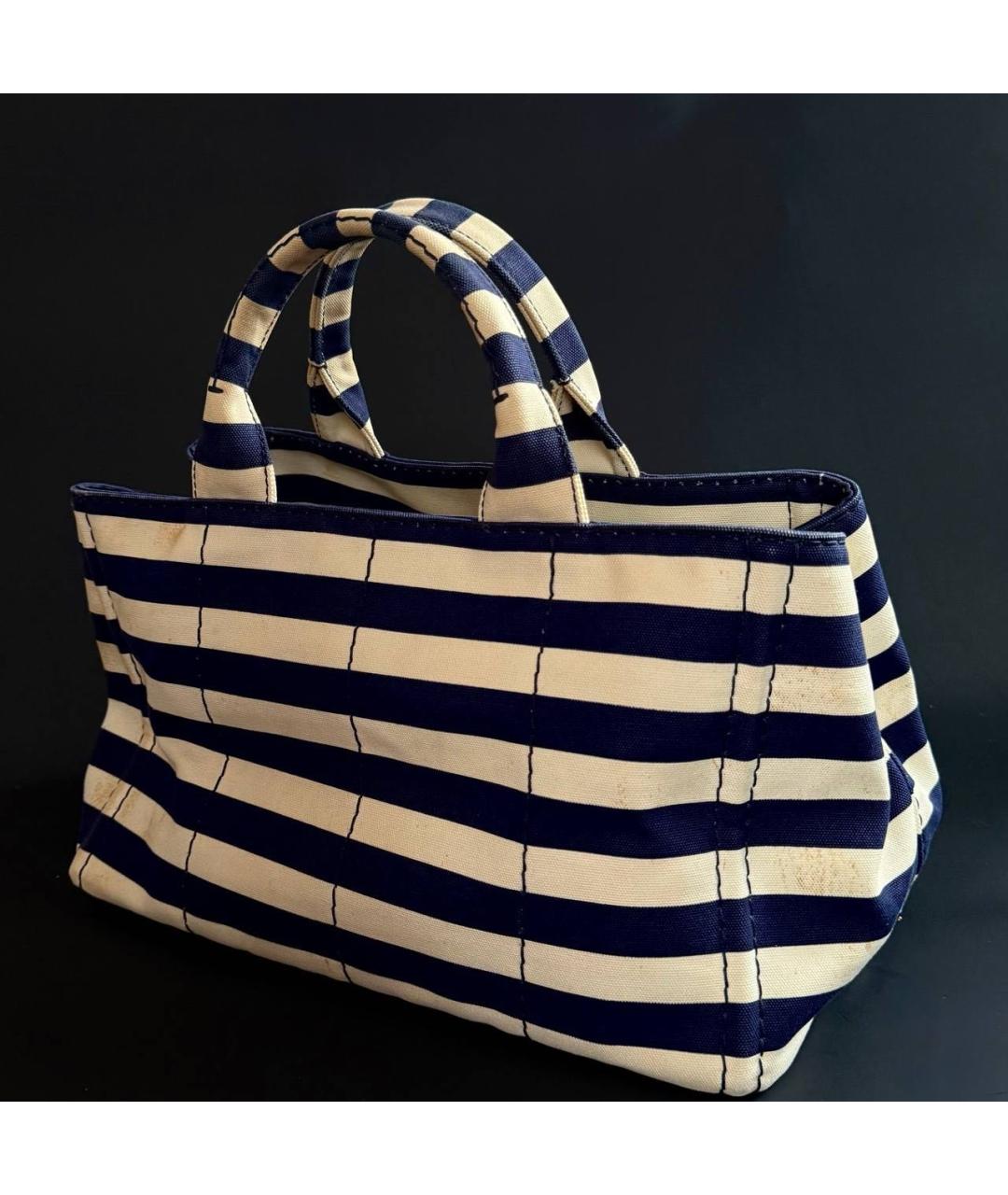 PRADA Темно-синяя сумка тоут, фото 3
