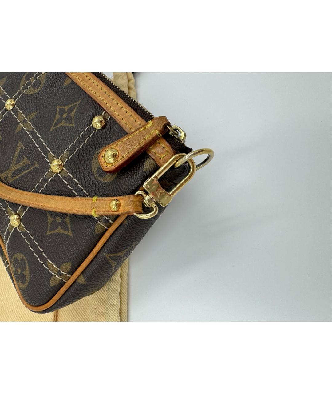 LOUIS VUITTON Коричневая сумка с короткими ручками, фото 7