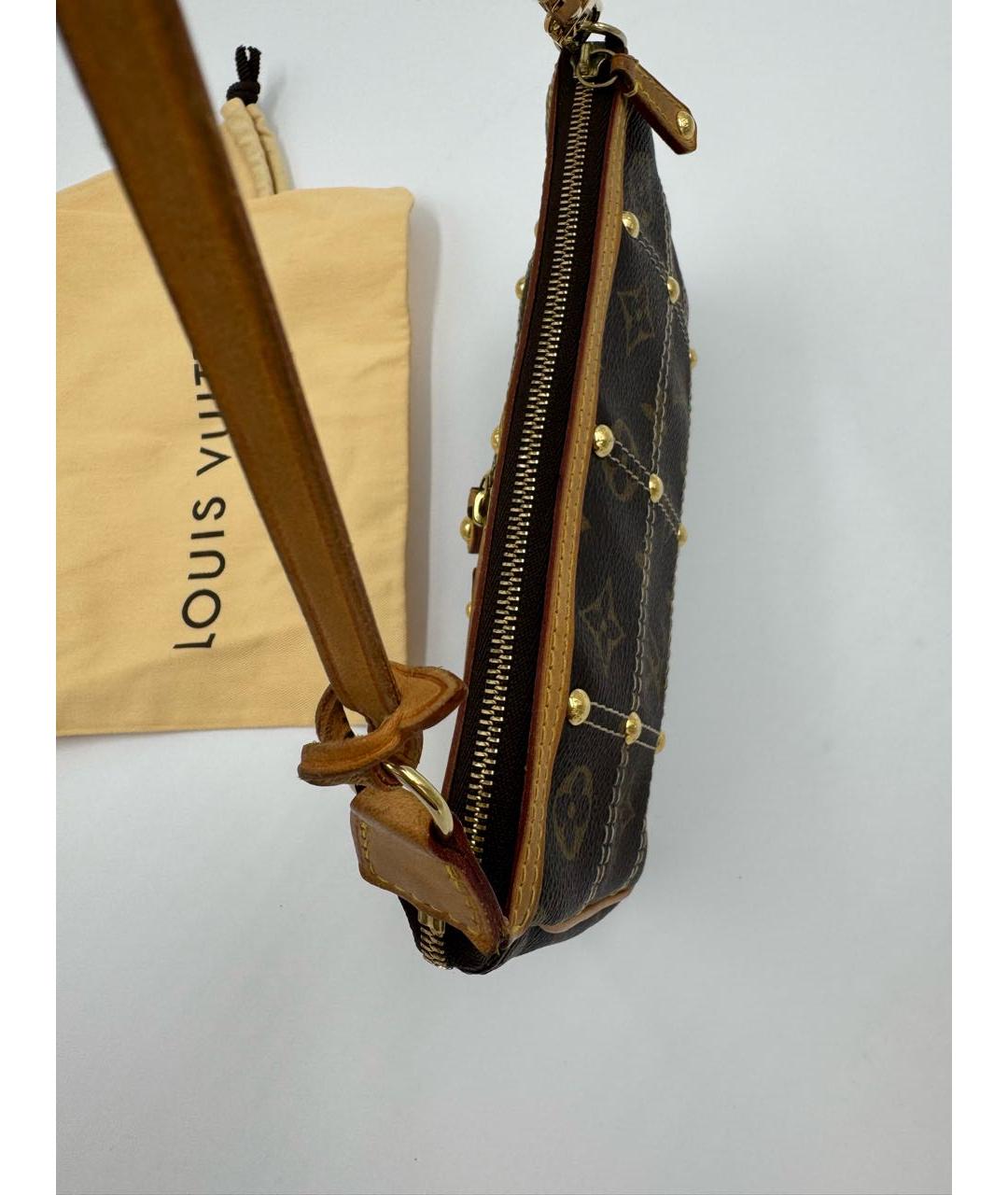 LOUIS VUITTON Коричневая сумка с короткими ручками, фото 3