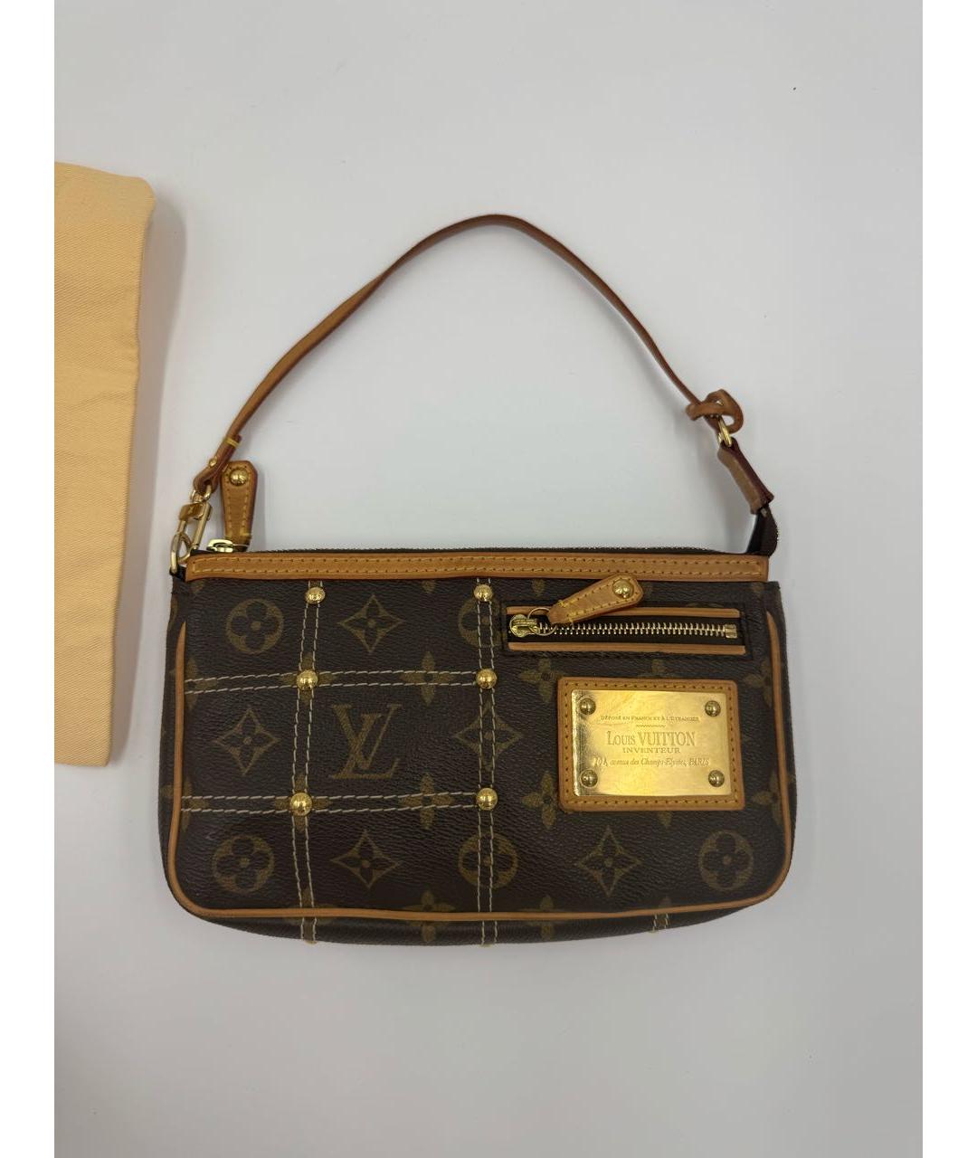 LOUIS VUITTON Коричневая сумка с короткими ручками, фото 2