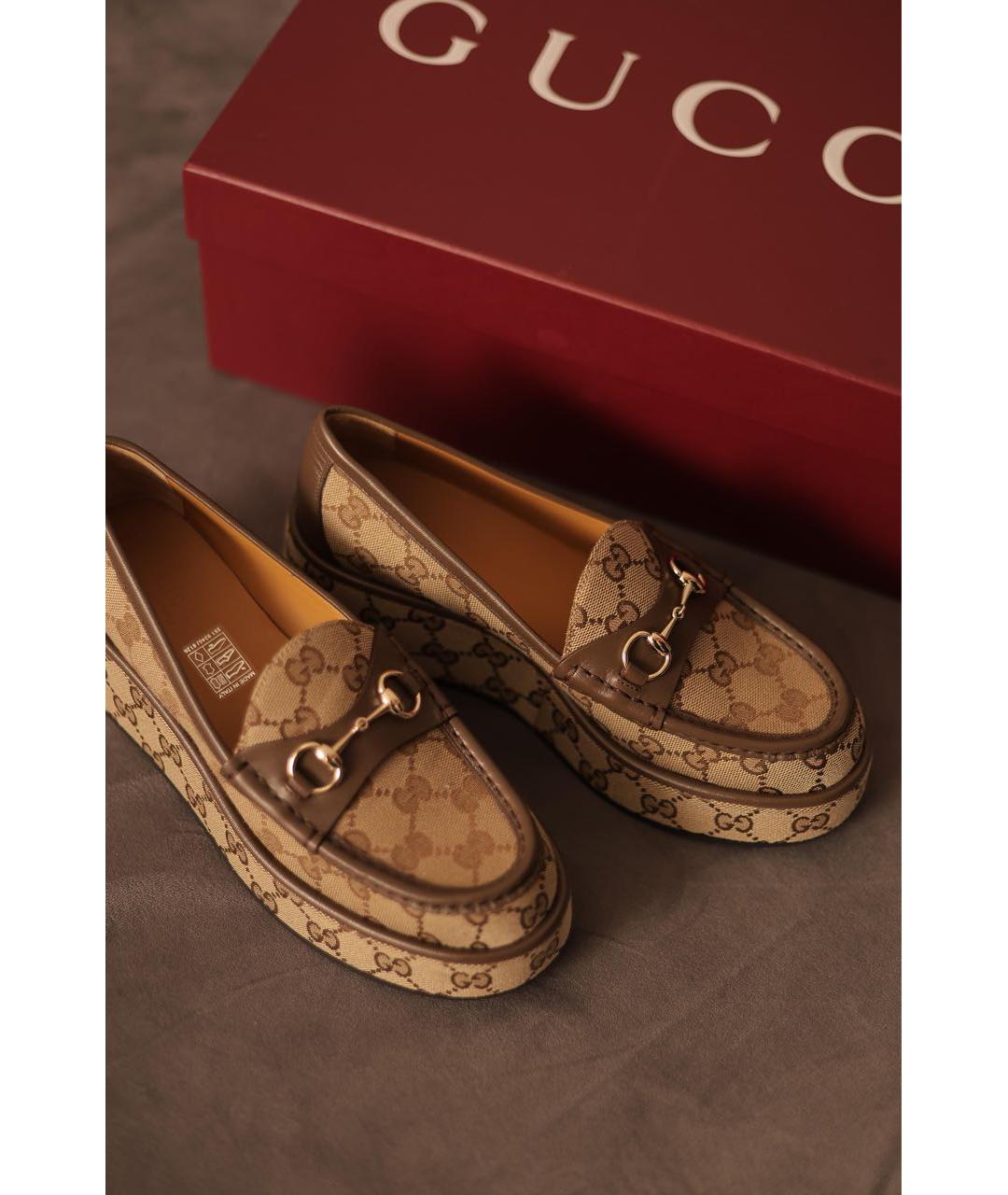 GUCCI Горчичные лоферы, фото 2