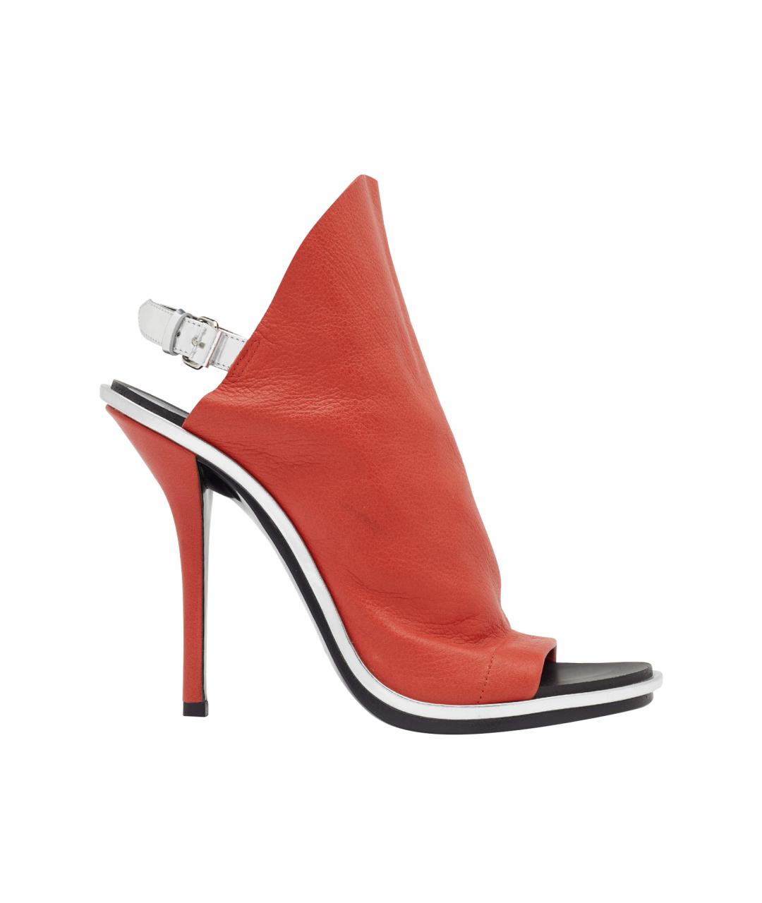 BALENCIAGA Оранжевое кожаные босоножки, фото 1