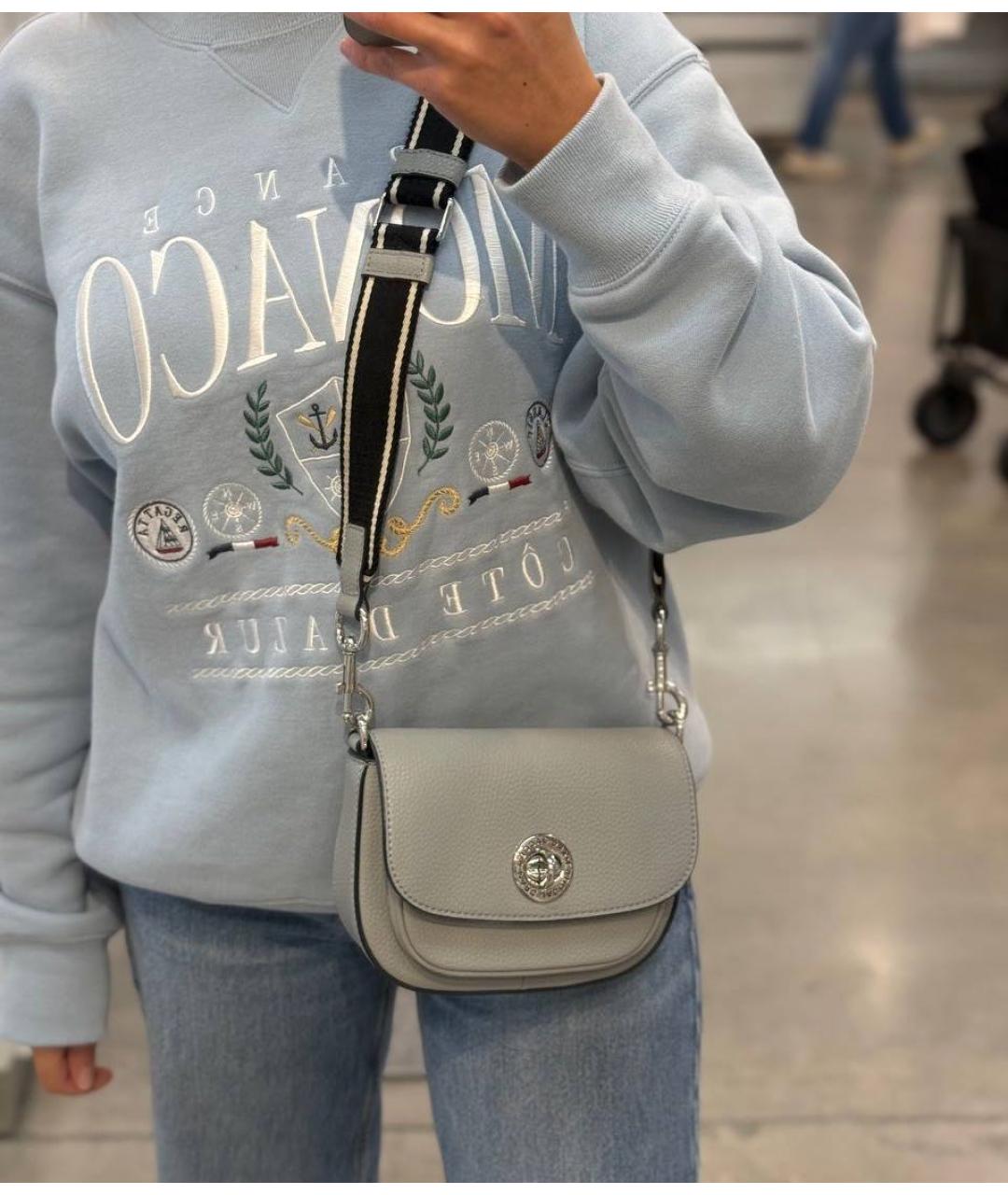 MARC JACOBS Серая кожаная сумка через плечо, фото 8