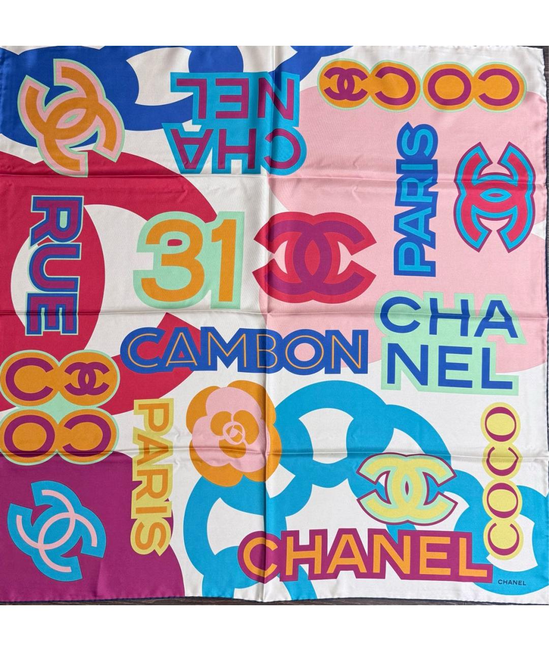 CHANEL Мульти шелковый платок, фото 2