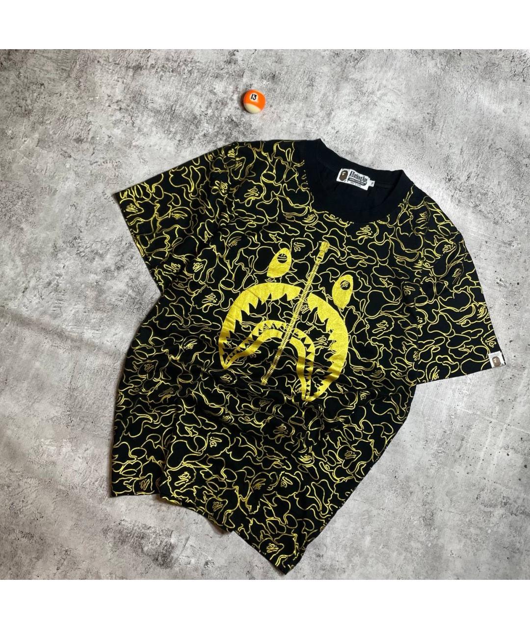 A BATHING APE Черная хлопковая футболка, фото 4