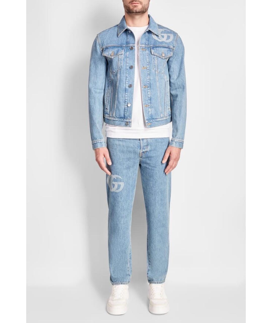 GUCCI Синяя деним куртка, фото 2
