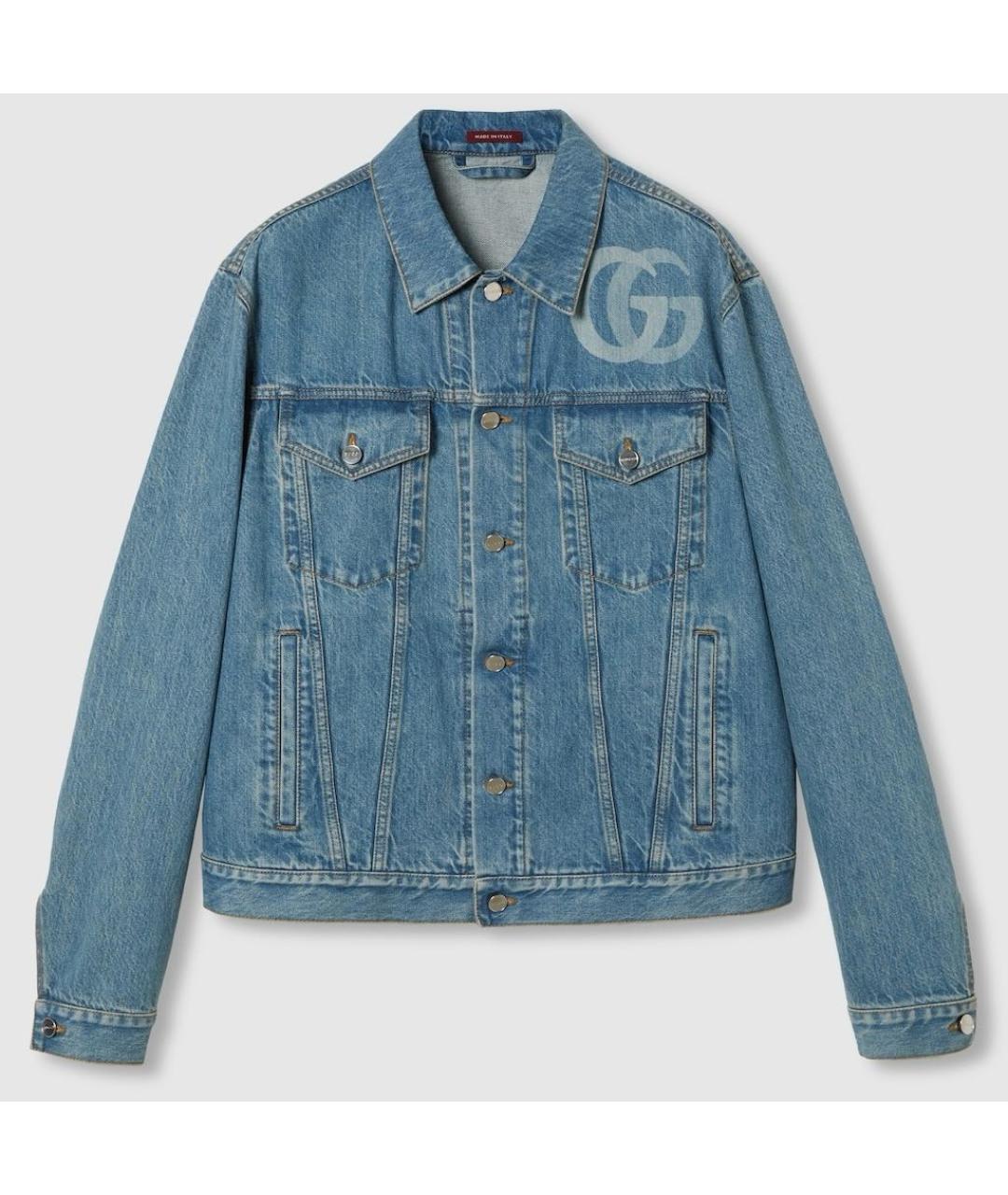 GUCCI Синяя деним куртка, фото 8
