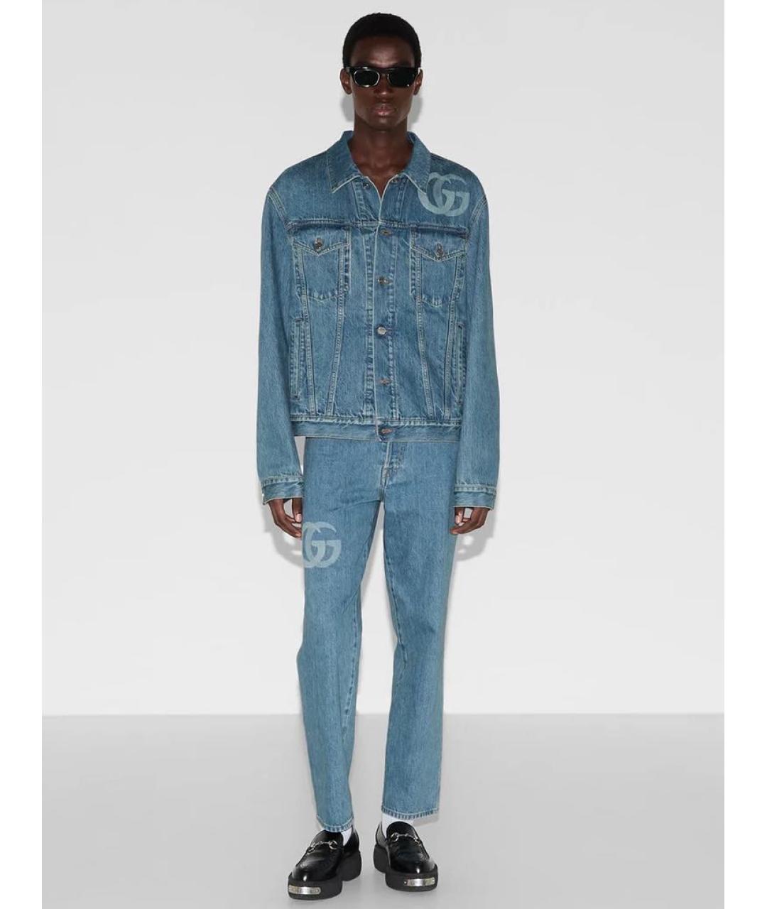 GUCCI Синяя деним куртка, фото 7