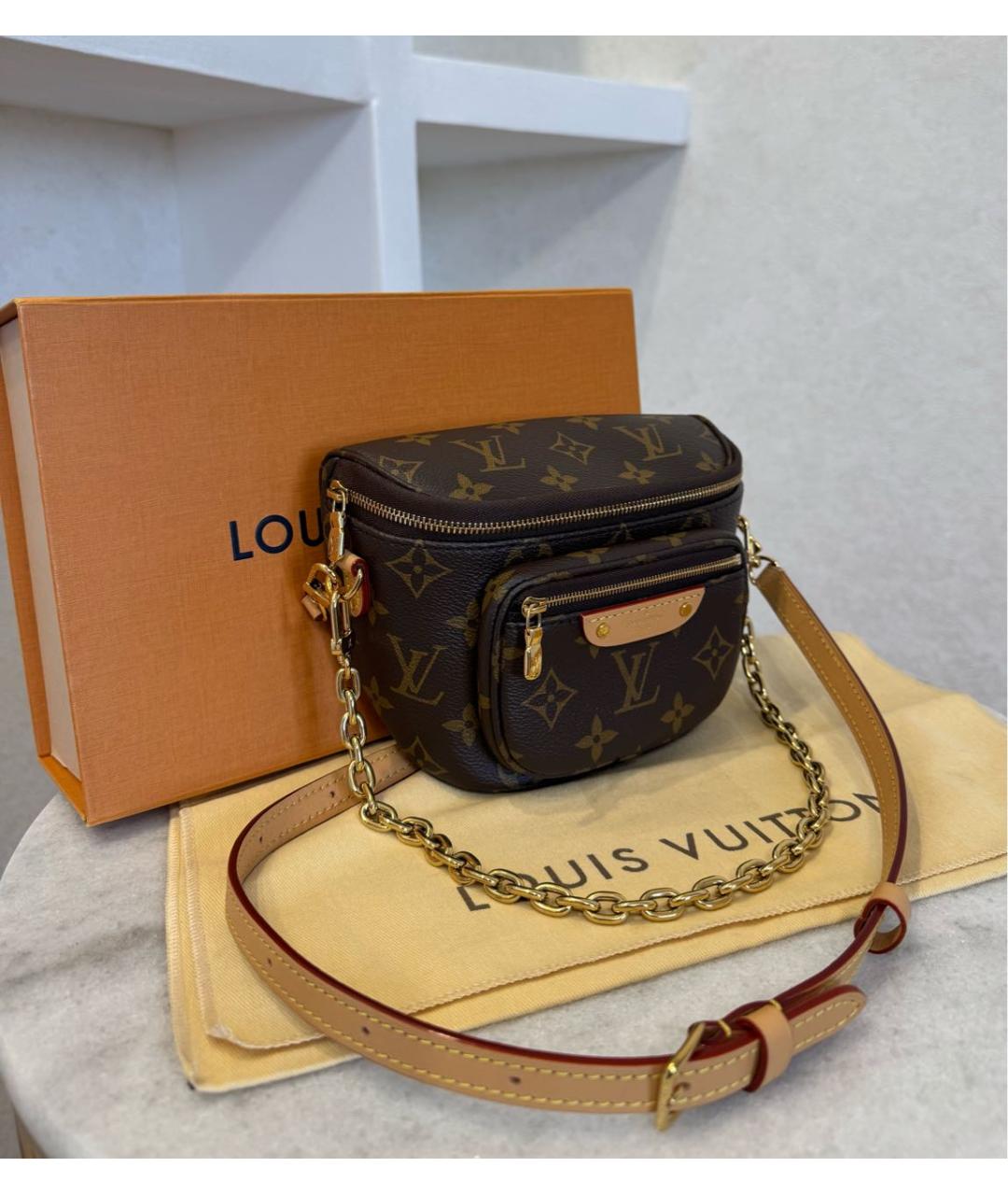 LOUIS VUITTON Коричневая сумка с короткими ручками, фото 6