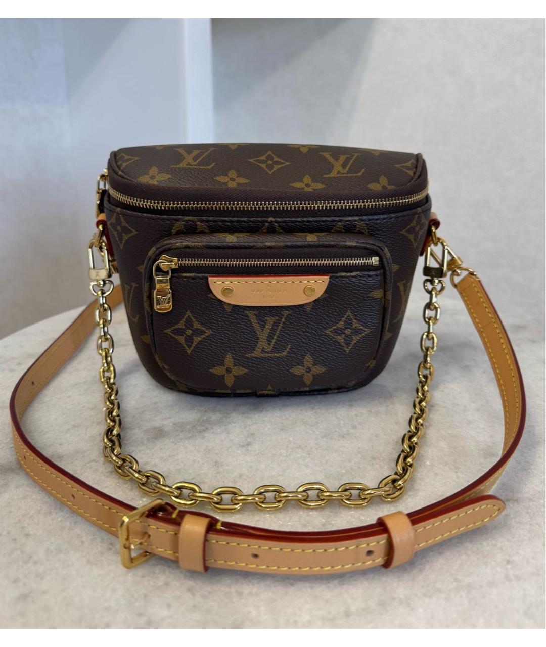 LOUIS VUITTON Коричневая сумка с короткими ручками, фото 3